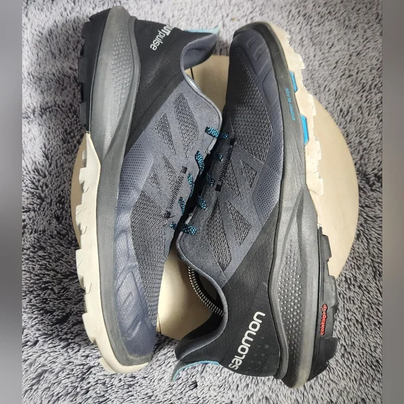 Salomon Outpulse Waterproof Trail Run Shoes Hiking Black Gray Mens Size 11 - Picture 6 of 9